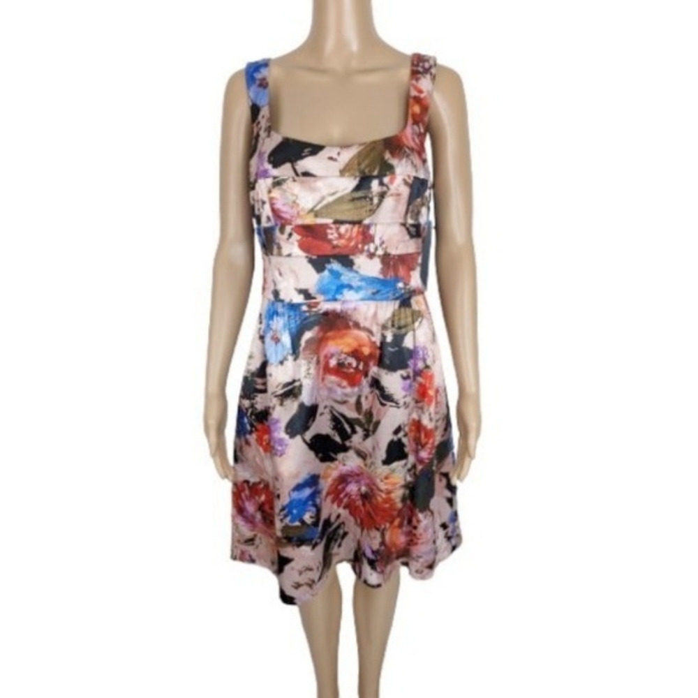 Nicole Miller New York Blush Fit and Flare Cocktail Dress 8